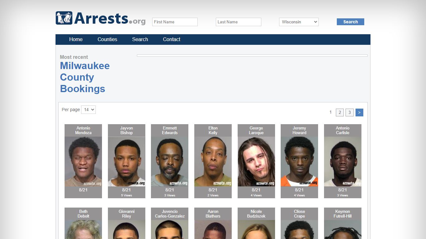 Milwaukee County Arrests and Inmate Search